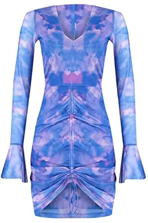 Trendyol Woman Design Midi Standard V-Neck Woven Dress Vestiti, , M da Donna