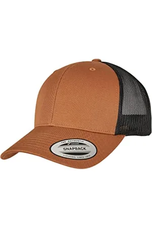 Flexfit Unisex-Adult Retro Trucker 2-Tone Baseball Cap, Caramel/Black, one Size