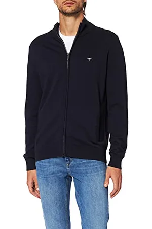 Fynch-Hatton Cardigan-Zip, (Navy 690), XXX-Large Uomo