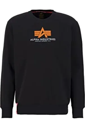 Alpha Industries Basic Sweater Felpa in Gomma da Uomo Black
