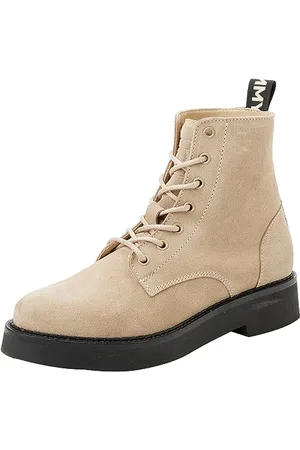 Tommy Hilfiger Stivali Mezza Gamba Donna Lace Up Stivaletti, Beige (Sandalwood), 38 EU