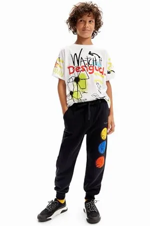 Desigual Pant_Benito, Pantaloni Casual Ragazzi, Black