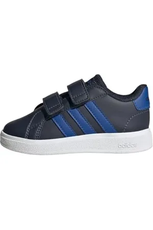 adidas Grand Court Lifestyle Hook And Loop Shoes, Scarpe da Tennis Unisex-Bimbi 0-24, Legend Ink/Royal Blue/Cloud White, 19 EU