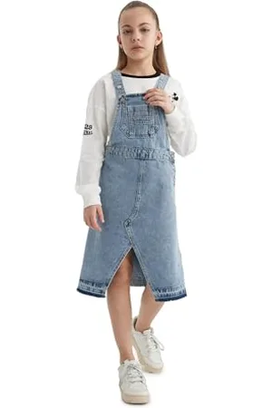 DeFacto Tute in denim per ragazze - salopette in jeans per ragazze