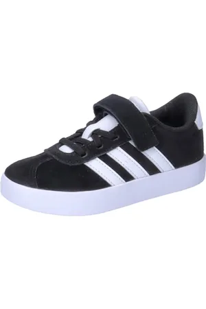adidas VL Court 3.0 Hook And Loop Shoes Kids, Scarpe, Core Black/Cloud White/Core Black, 34 EU