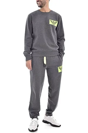 Emporio Armani Icon Terry-Set Biancheria da Letto con Felpa e Pantaloni, , S Uomo