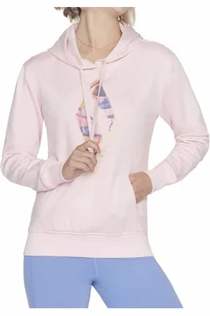 Skechers Skech-Sweats Watercolour Diamond Pullover Hoodie Felpa con Cappuccio, , XS Donna