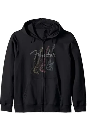 Fender Stacked Guitar Faded Logo Felpa con Cappuccio
