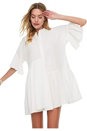 Trendyol È un Abito da Spiaggia Asimmetrico Dress, , 42 Donna