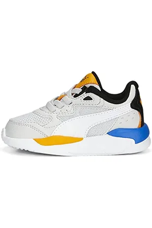PUMA X-Ray Speed AC Inf, Scarpe da Ginnastica Unisex-Bimbi 0-24, Feather Gray White-Victoria Blue-Zinnia, 21 EU