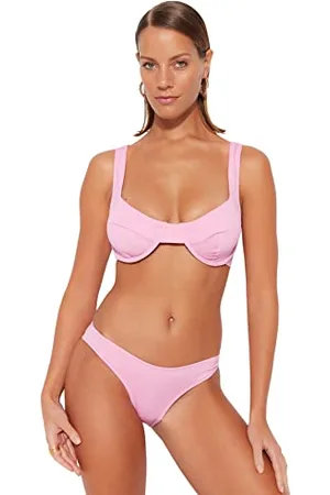 Trendyol Top Bikini da Donna in Maglia con Ferretto Costumi da Bagno, , 0