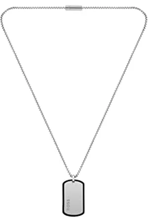 HUGO BOSS Jewelry Collana da Uomo Collezione ID in Acciaio Inossidabile con una Placca Incisa - 1580050