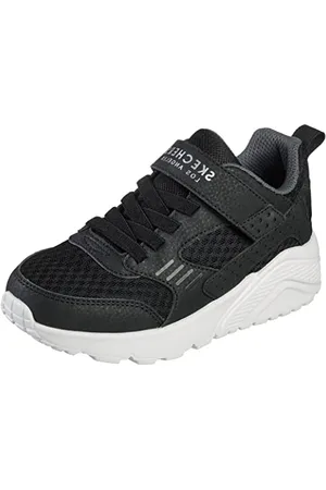Skechers Street Boys Company, Sneaker, Black Synthetic & Textile/White Trim, 43 EU