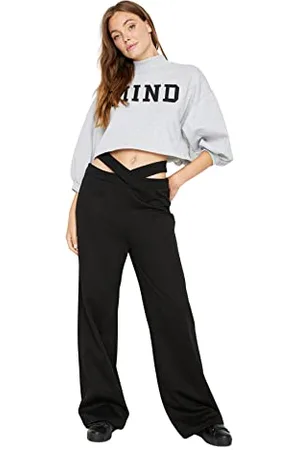Trendyol Twoaw23ea00115/Siyah Pantaloni da Tuta, , M Donna