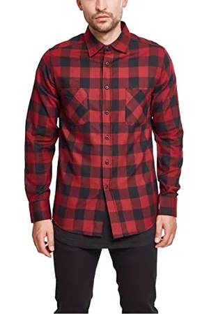 Urban classics Camicia da uomo in flanella a quadri , maniche lunghe, top da uomo con tasche sul petto, disponibile in molte varianti di colore, taglie XL, EU