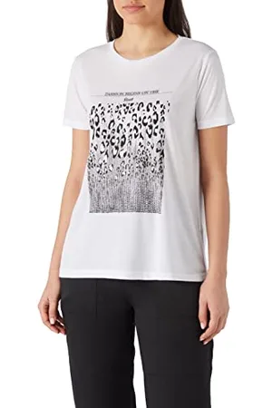 Koton T-Shirt mit Rundhalsausschnitt Kurzarm, (001), M Donna