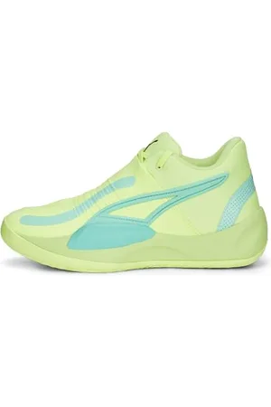 PUMA Rise Nitro, Scarpe da Basket Unisex-Adulto, Fast Yellow-Electric Peppermint, 44 EU