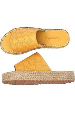 Bonateks Derbtrlky100078, Sandali con Zeppa Donna, Colore: Arancione, 38 EU