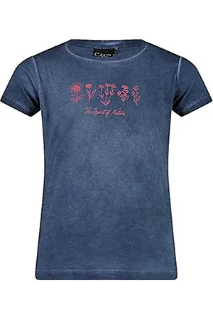 CMP Stretch Dyed Jersey Maglietta, (Blue/Red Kiss), 128 Girl