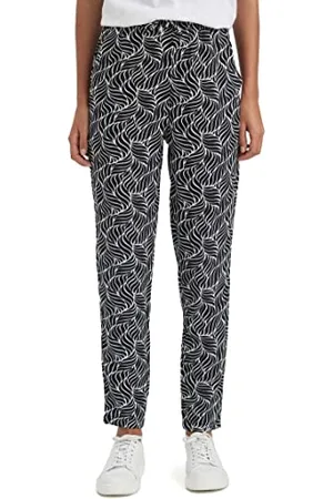 DeFacto I3709AZ, Pantaloni Casual, Donna, Nero (Melange), 38