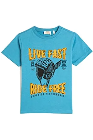 Koton Short Sleeve T-Shirt Crew Neck Printed Cotton, (655), 5-6 Anni Boys
