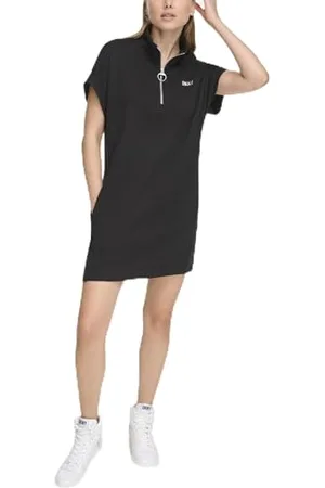 DKNY Dress Abito Casual, Nero/Argento, XXS Donna