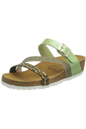 LICO Natural Glitter, Ciabatte Donna, Grün, 38 EU