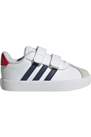 adidas VL Court 3.0 Shoes Infants, Scarpe Unisex-Bambini, Footwear White/Darkblue/BETSCA, 19 EU