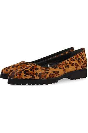 Gioseppo Ballerine in Pelle con Fantasia Leopardata e Suola Spessa Tipo Track da Donna ruka