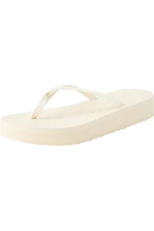 Tommy Hilfiger Flip Flops Donna Beach Sandal Scarpe da Mare, Bianco (Calico), 41