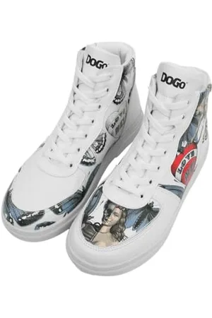 Dogo Women Vegan Leather White High Top Sneakers - Love Me Design