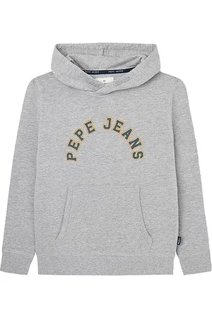 Pepe Jeans Nate, Felpa con cappuccio Bambini e ragazzi, (Grey Marl),12 anni