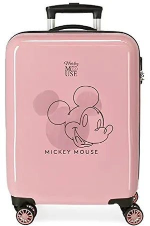Disney Mickey Outline Valigia Cabina Rosa 38 x 55 x 20 cm Serratura a Combinazione Laterale Laterale ABS 34L 2kg 4 Ruote Bagaglio Doppio Mano