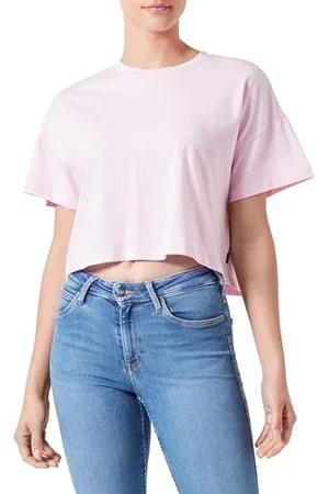 Noisy May Nmalena S/S O-Neck Semicrop Top FWD Noos T-Shirt, , XL Donna