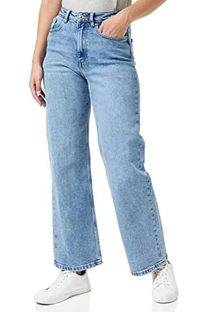 ONLY Onljuicy Life HW Wide Leg Nas365 Noos Jeans, Media Blu Denim, 27W x 30L Donna