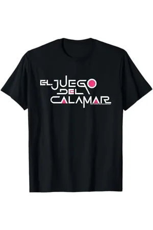 Squid Game Spagnolo Testo Bianco Logo El Juego del Calamar Maglietta