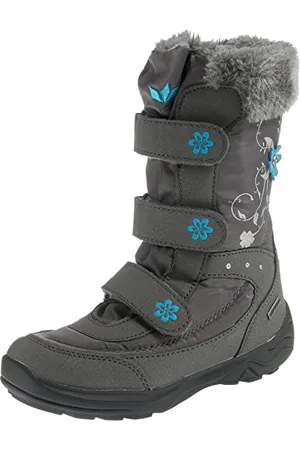 LICO Mary V, Stivali da Neve, Grigio (Grau/Tuerkis Grau/Tuerkis), 27 EU