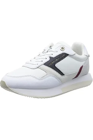 Tommy Hilfiger Sneakers da Runner Donna Essential TH Runner Scarpe Sportive, Bianco (White/Red/White/Blue), 41 EU