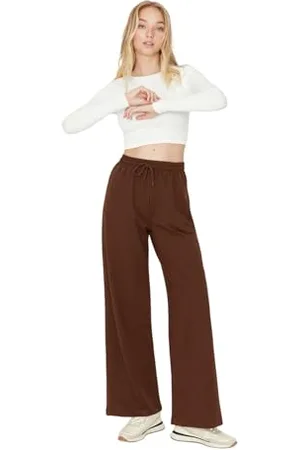 Trendyol TWOAW22EA0053/Kahverengi Pantaloni della Tuta, , XS Donna