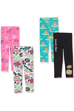 Amazon Disney | Marvel | Star Wars | Frozen | Princess Leggings Bambine e ragazze, Pacco da 4, , 5 anni