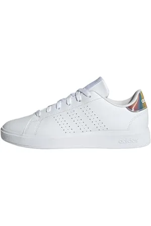 adidas Advantage Base 2.0 Shoes, Scarpe Donna, Cloud White/Cloud White/Halo Mint, 38 2/3 EU