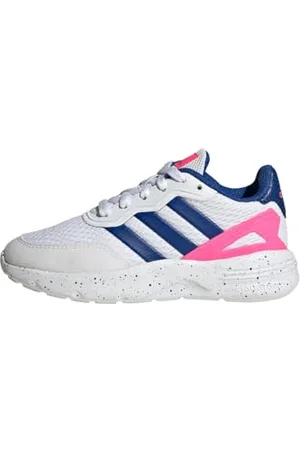 adidas Nebzed Lifestyle Lace Running Shoes, Scarpe da Corsa, Cloud White/Royal Blue/Lucid Pink, 38 EU