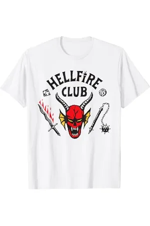Stranger Things Hellfire Logo Maglietta