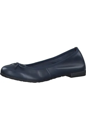 Marco Tozzi Ballerine Donna in Pelle con Fiocco, (Navy), 36 EU