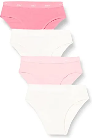 Dim Culotte Les Pockets Eco in Cotone Bambina x4, Madreperla/Rosa/Fucsia/Madreperla, 8 Anni