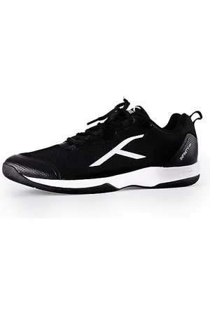 Hundred Infinity PRO Non-Marking Professional Badminton Shoe for Men (Black/White, EU 42/UK 8/US 9) | Material: Polyester/Mesh | Suitable for Indoor Tennis/Squash/Table Tennis/Basketball & Padel