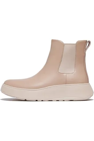 FitFlop F-Mode Leather Flatform Chelsea Boots, Stivali Donna, , 40 EU