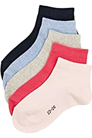 ESPRIT Solid Mix Multipack K Sn cotone bassi tinta unita confezione di 5 paia, Calzini corti Unisex - Bambini, , 23-26