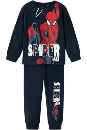 NAME IT NMMALFRED Spider LS NIGHTSET Noos Mar Maglia a Maniche Lunghe, , 110-116 Bambino