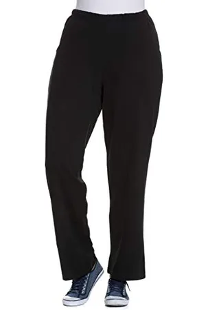 Ulla Popken Jogginghose Pantaloni Sportivi, (Schwarz 10), 50/52 EU Donna